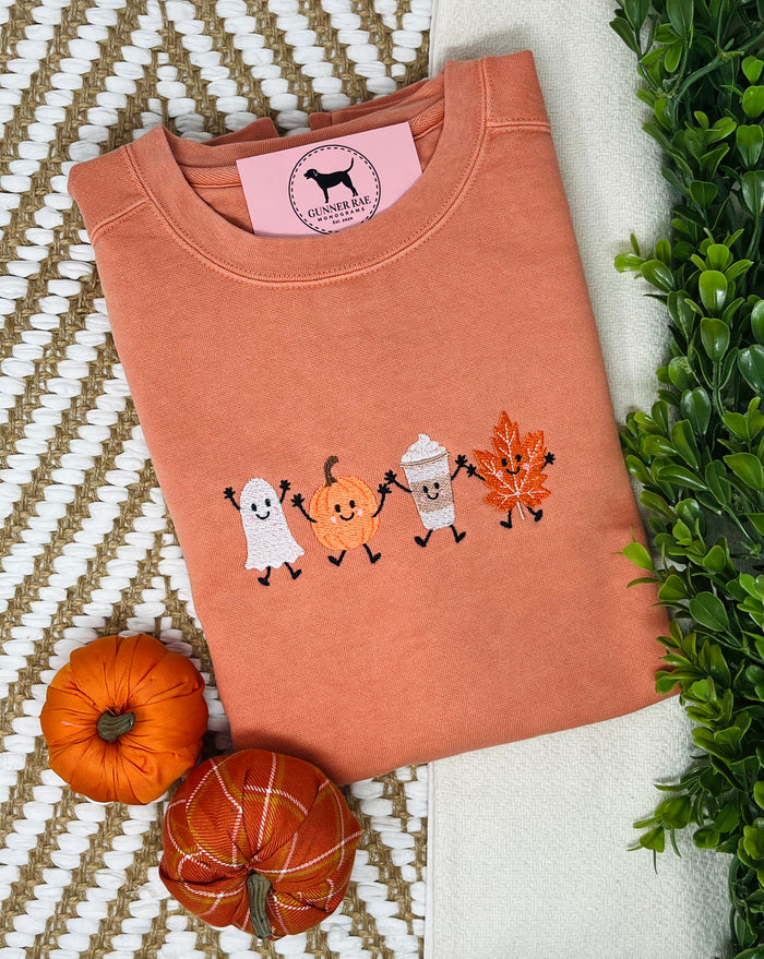 FALL FRIENDS Embroidered T-shirt or Sweatshirt