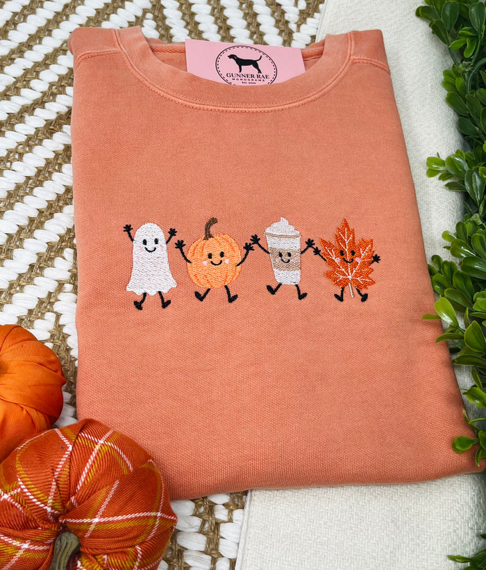 FALL FRIENDS Embroidered T-shirt or Sweatshirt