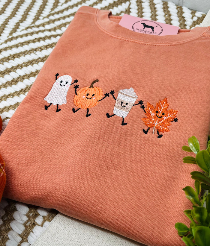 FALL FRIENDS Embroidered T-shirt or Sweatshirt