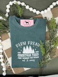 FARM FRESH CHRISTMAS TREES Embroidered T-shirt or Sweatshirt