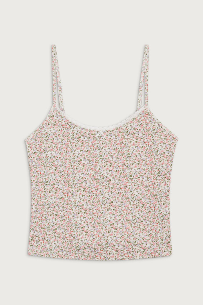 Farmhouse floral waffle camisole baby blanket
