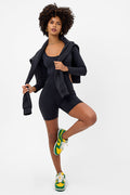 Felix Black Long Sleeve Bodysuit With Side Cutouts