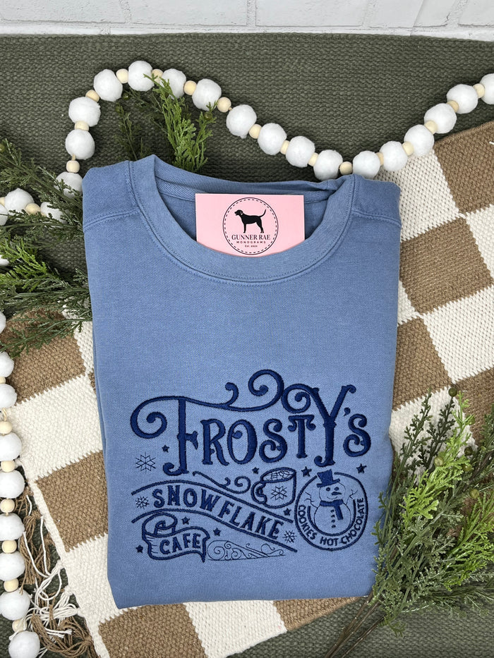 FROSTY'S SNOWFLAKE CAFE Embroidered T-shirt or Sweatshirt