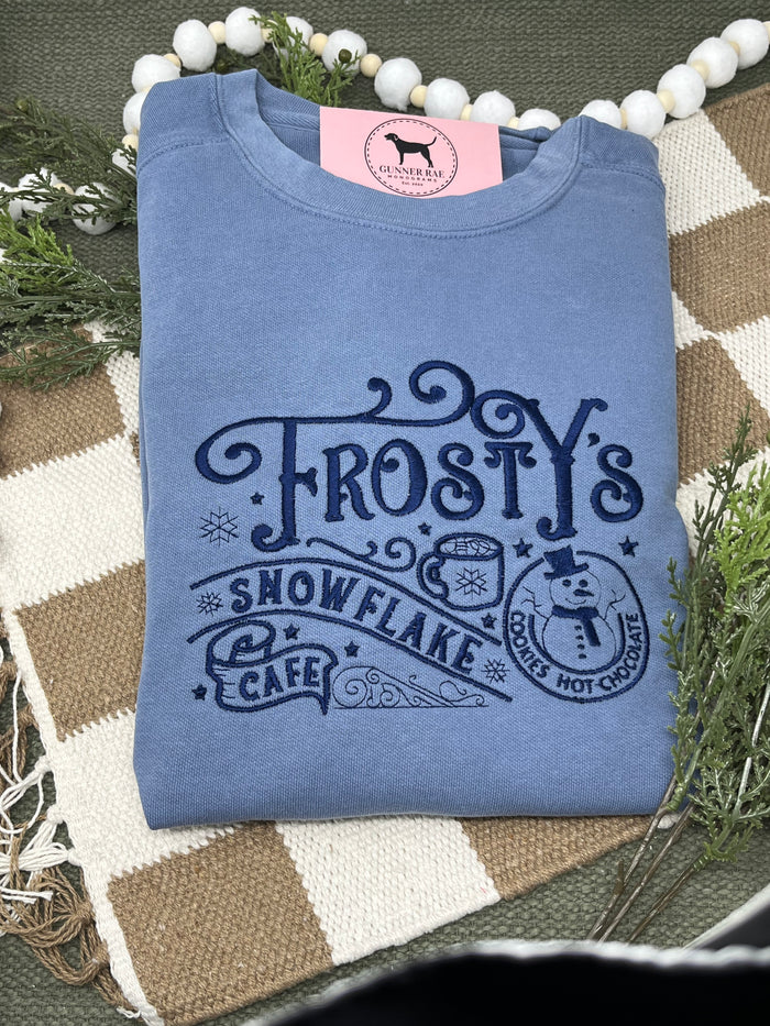 FROSTY'S SNOWFLAKE CAFE Embroidered T-shirt or Sweatshirt