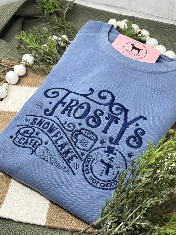 FROSTY'S SNOWFLAKE CAFE Embroidered T-shirt or Sweatshirt