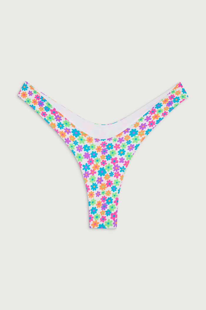Full moon floral micro bikini bottom forever flower