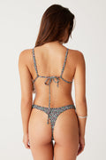 Full Moon Floral Micro Bikini Bottom - Summer Nights