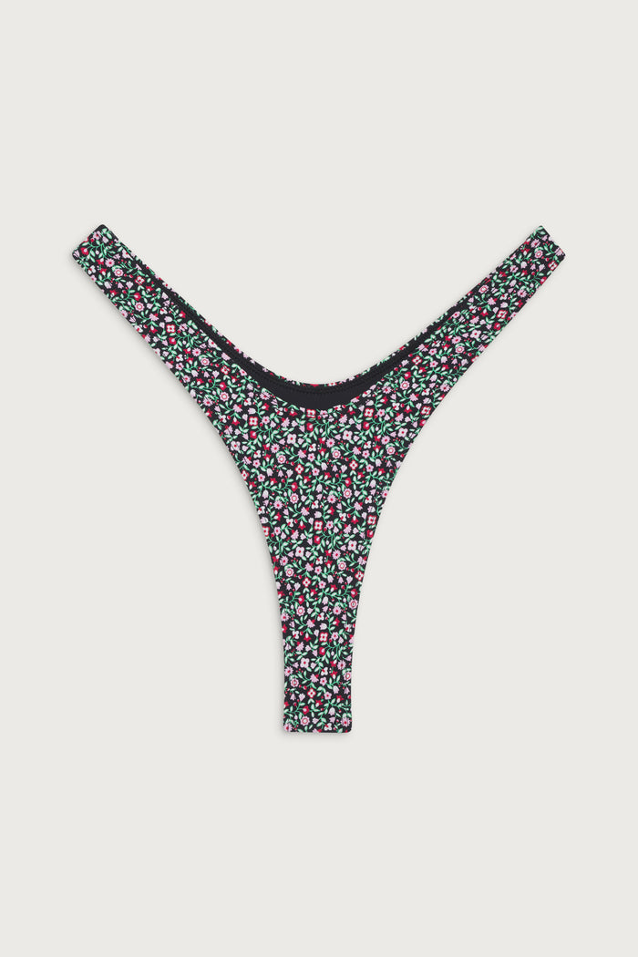 Full Moon Floral Micro Bikini Bottom - Summer Nights
