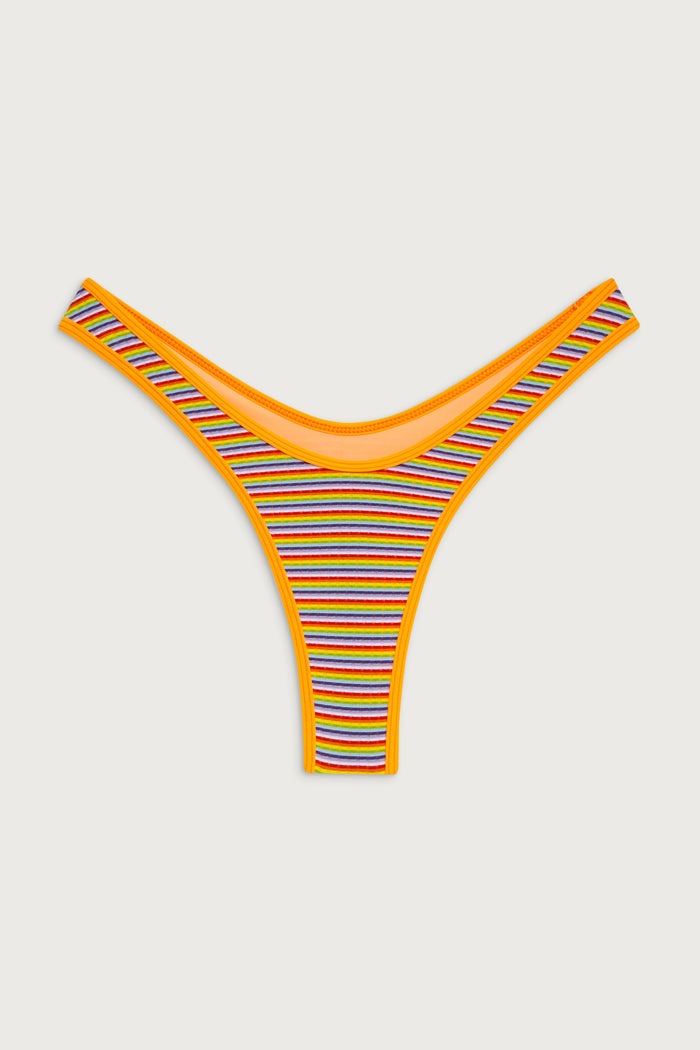 Full moon striped micro bikini bottom hawaiian sky