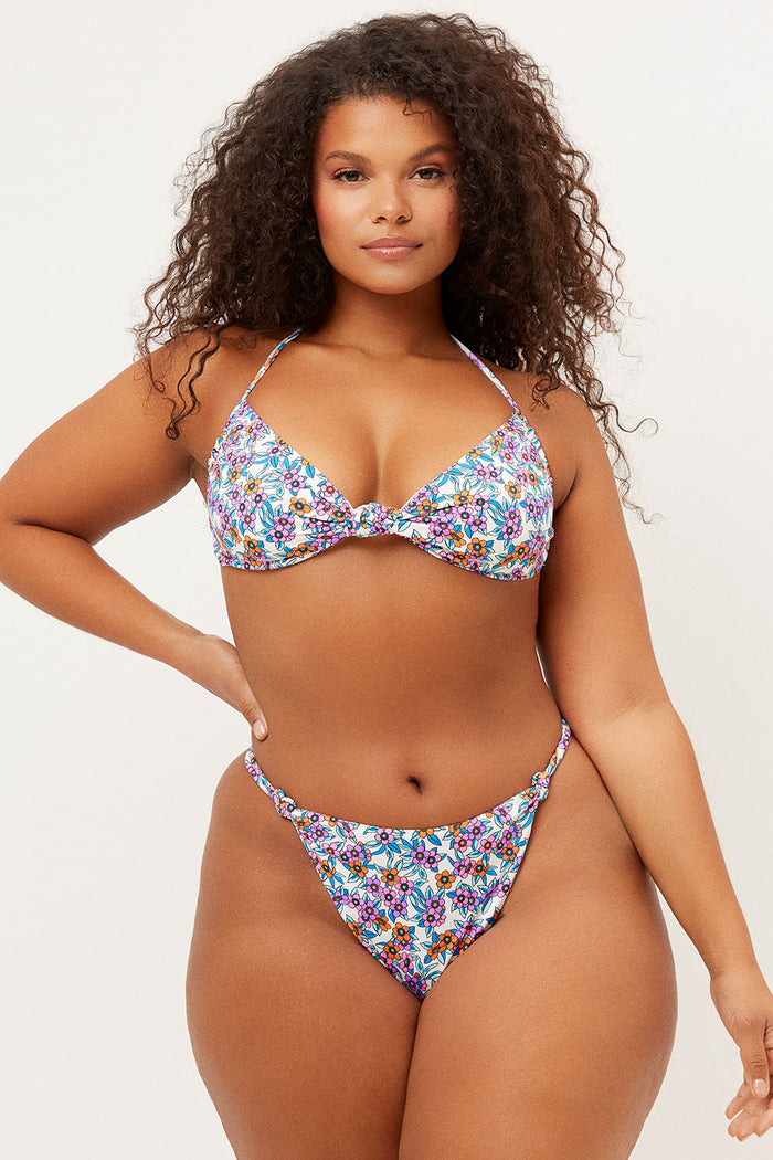 gabe flower farm print halter tie top
