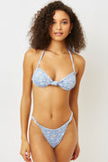 gabe springtime floral print halter tie top