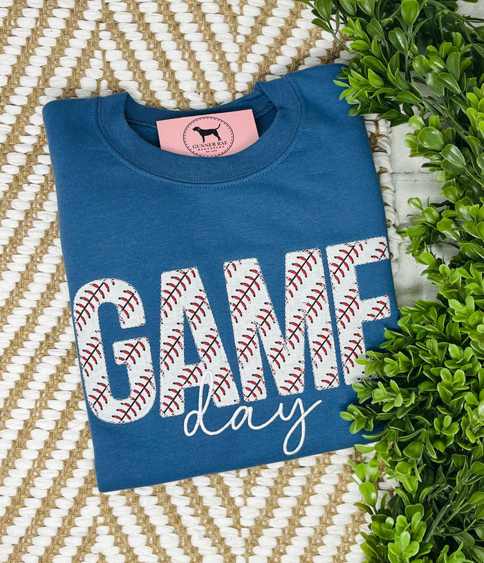 GAME DAY APPLIQUE Embroidered T-shirt or Sweatshirt
