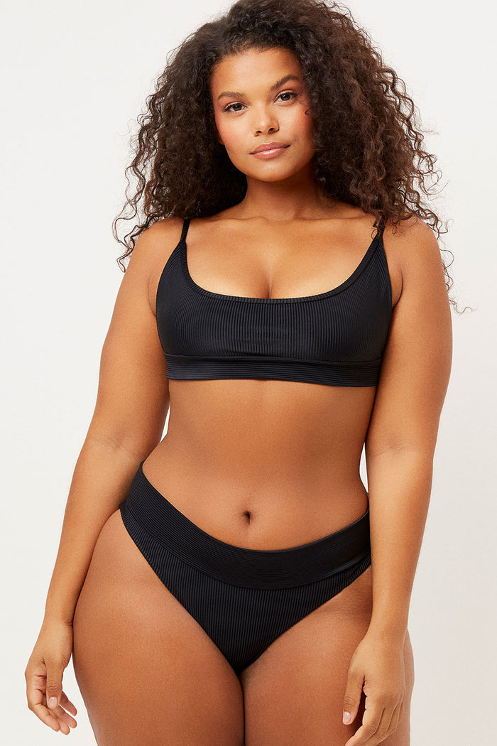 Gavin Ribbed Top Black