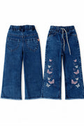 Girls Stylish Wide Leg Pants (3-10Y) - Navy Blue