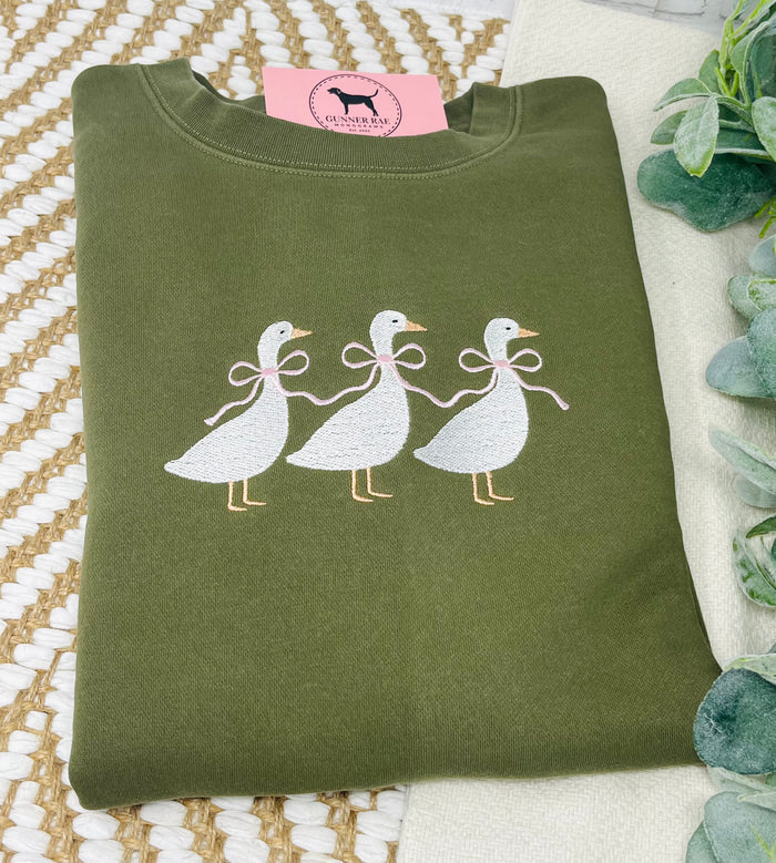 GOOSE TRIO Custom Embroidered T-shirt or Sweatshirt