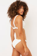 frankies bikinis resort swimwear grace ribbed cheeky bottom white