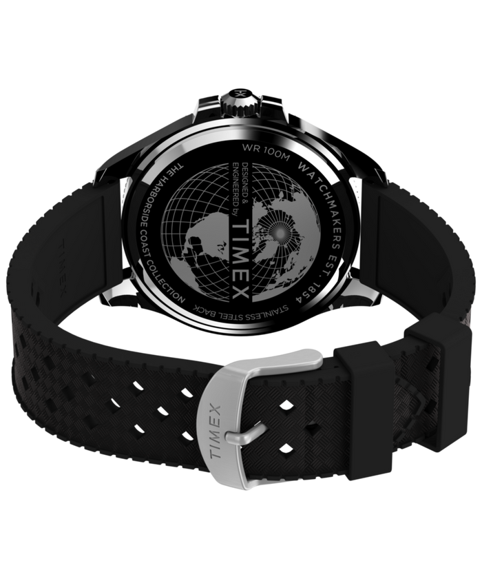 TW2V91700 Harborside Coast 44mm Synthetic Rubber Strap Watch Caseback with Attachment Image