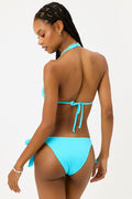 Harlow Plissé Full Coverage Bikini Bottom Aquamarine