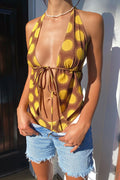 Harper Terry Halter Bikini Top Golden