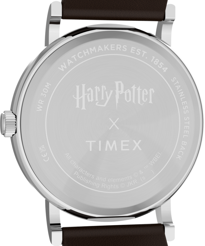 TW2Y76500 Harry Potter x Timex Weekender Ravenclaw House 38mm Leather Strap Watch Caseback Image