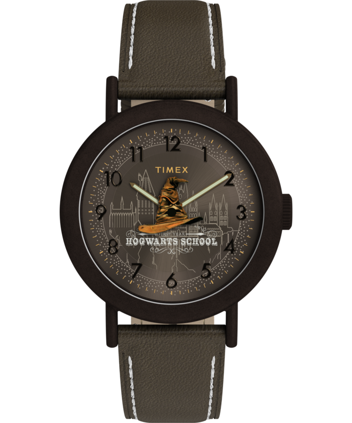 TW2Y77000 Harry Potter x Timex Weekender Sorting Hat 37mm Leather Strap Watch Primary Image