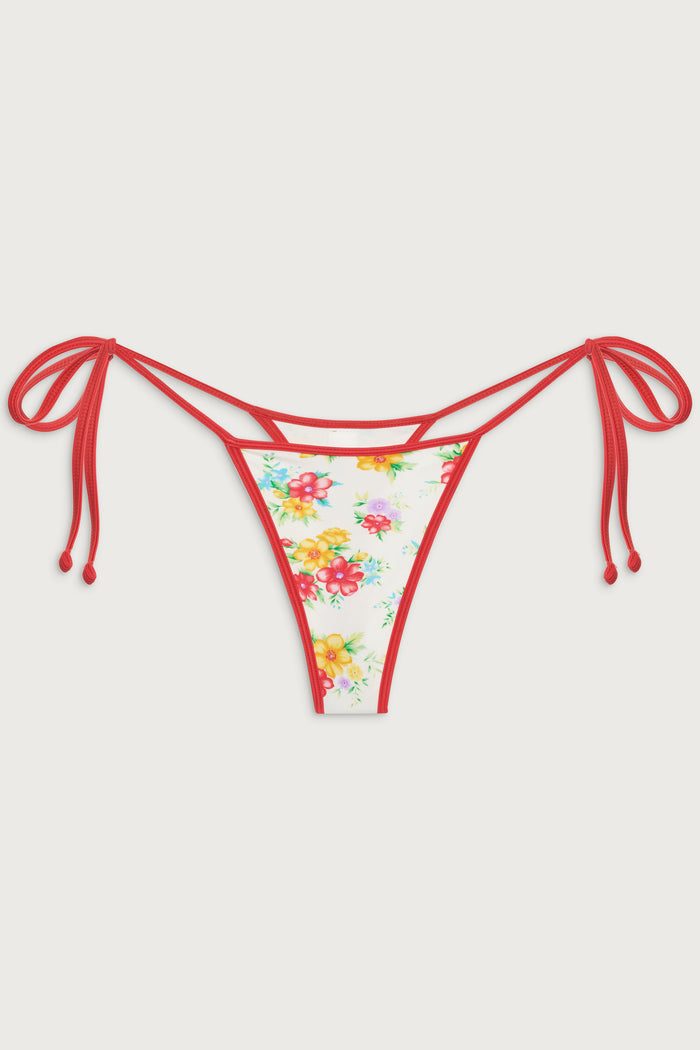 Hazel shine skimpy bikini bottom sweet hibiscus