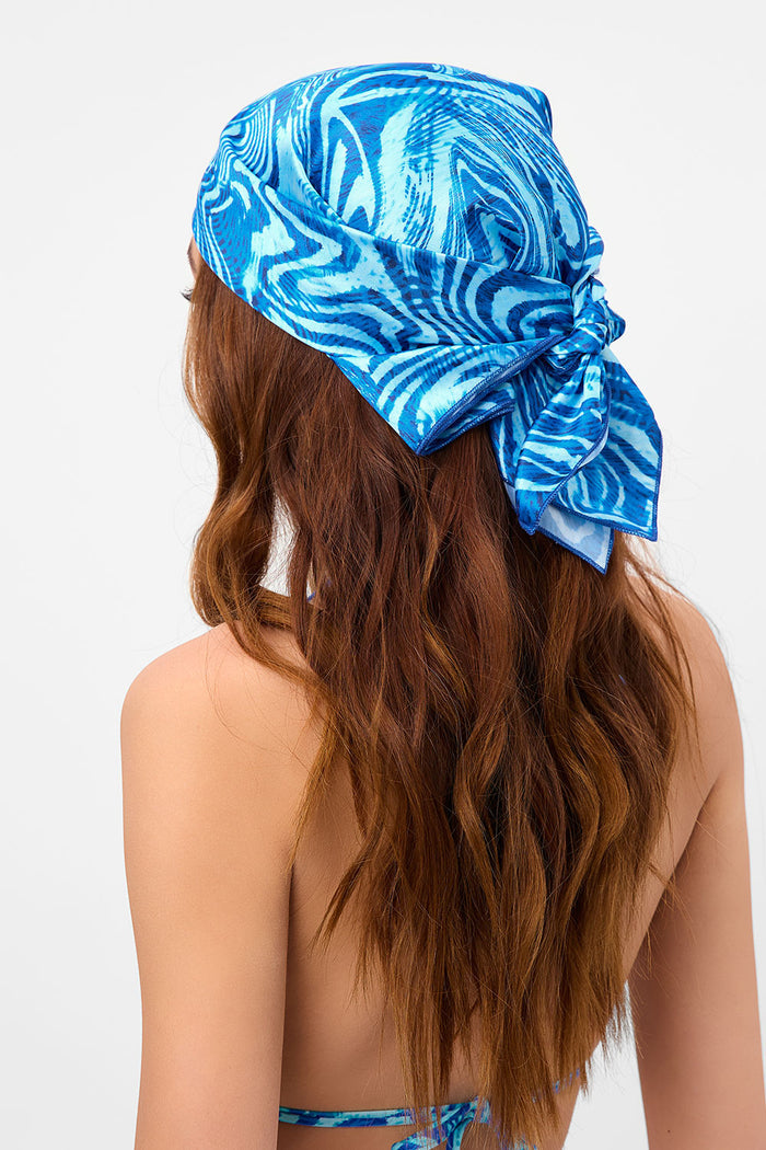 Heidi Satin Head Scarf Electric