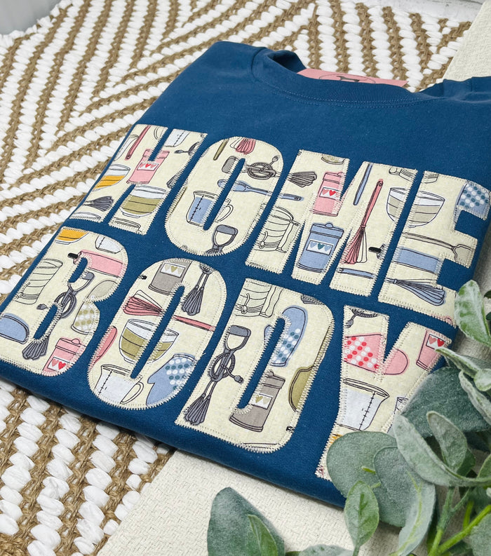HOMEBODY APPLIQUE Custom Embroidered T-shirt or Sweatshirt