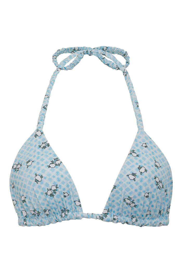 Hope Gingham Triangle Bikini Top Posie