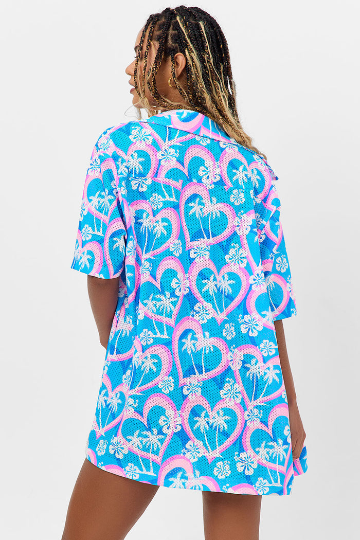 Hunter Mesh Button Up Shirt Tropic Love