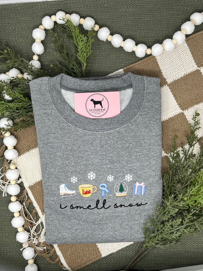 I SMELL SNOW ICONS Embroidered T-shirt or Sweatshirt