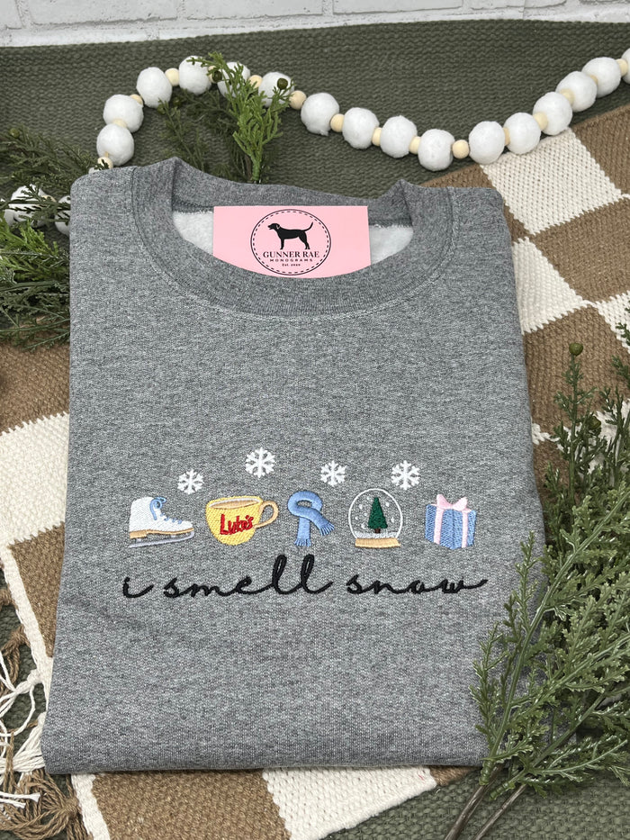 I SMELL SNOW ICONS Embroidered T-shirt or Sweatshirt