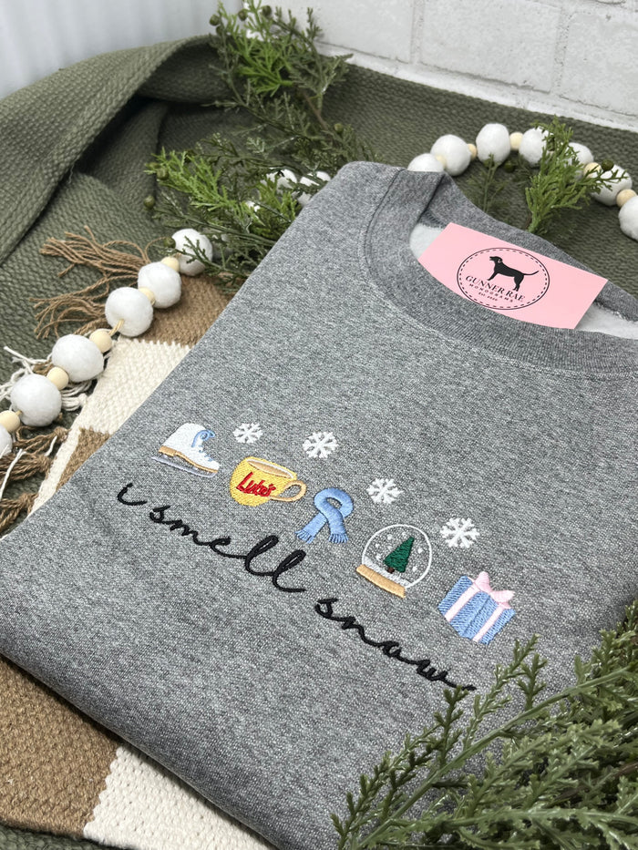 I SMELL SNOW ICONS Embroidered T-shirt or Sweatshirt