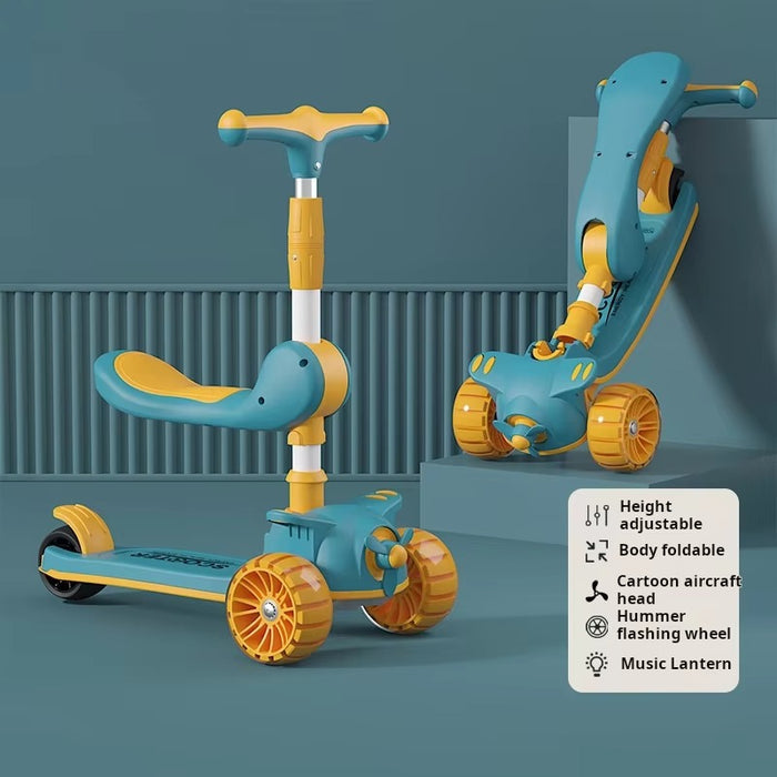 Imported 3-in-1 Foldable Kids Scooty - S-602