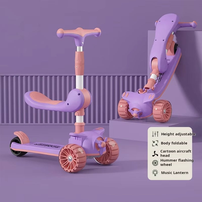 Imported 3-in-1 Foldable Kids Scooty - S-602