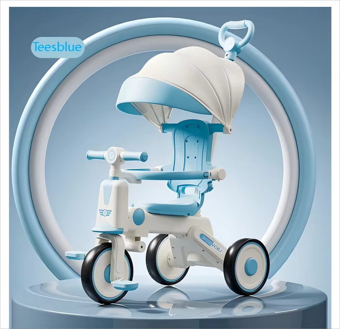 Imported 3-in1 Tricycle with Parent Handle & Canopy - 610D