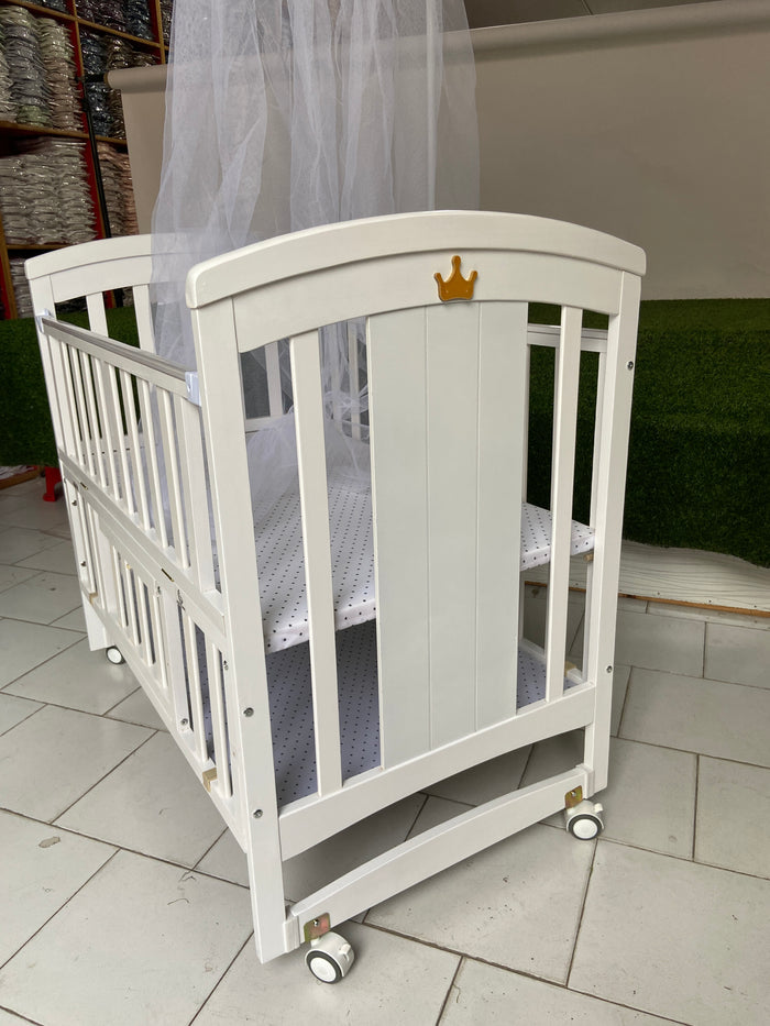 Imported Premium Multifunctional Baby Wooden Cot - 883