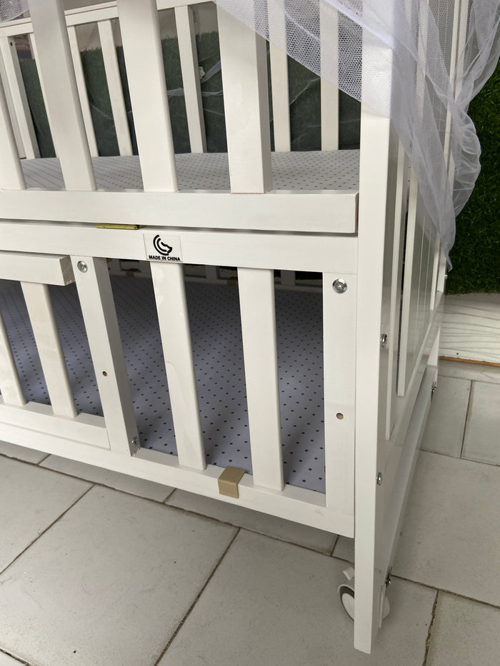 Imported Premium Multifunctional Baby Wooden Cot - 883