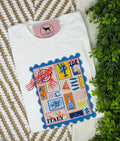 Italian Stamp Applique T-shirt or Sweatshirt