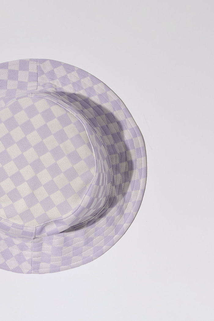 jax purple checker jacquard bucket hat