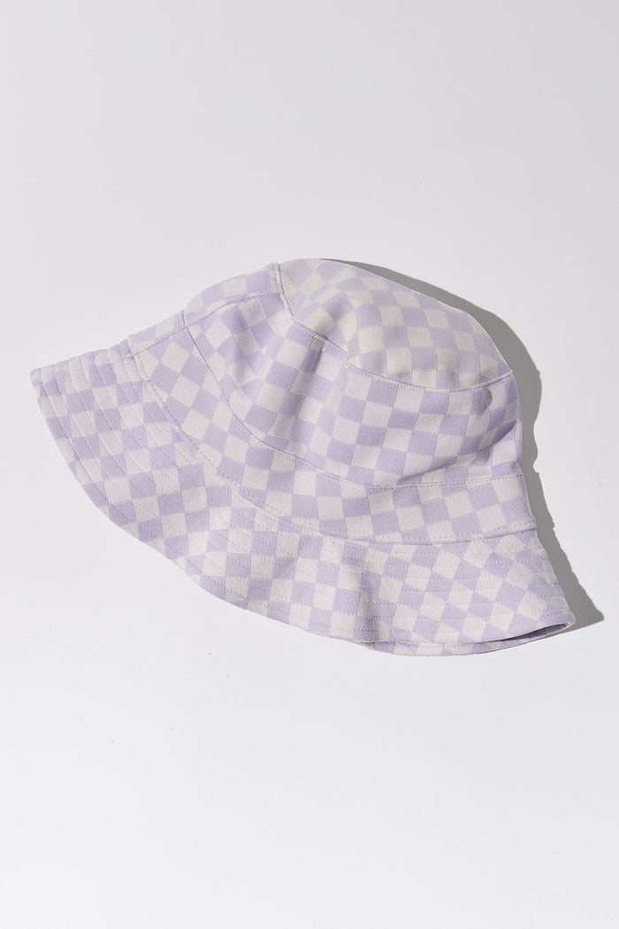 jax purple checker jacquard bucket hat