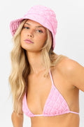 Jax Quilted Bucket Hat Baby Pink