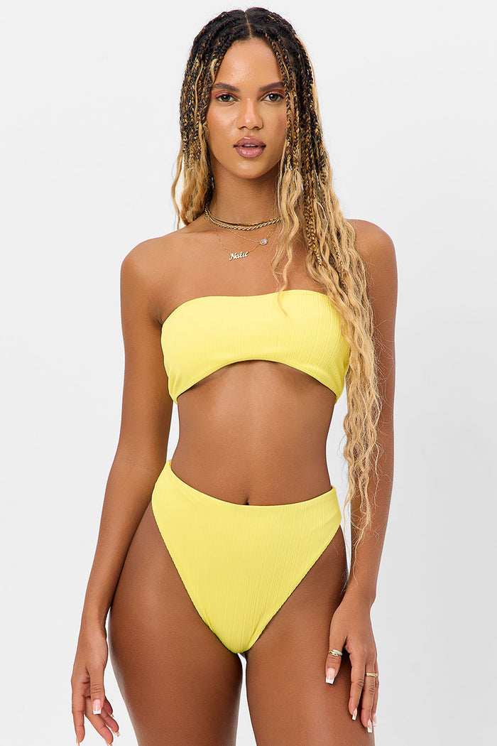 Jean Plissé Bandeau Bikini Top Pina Colada