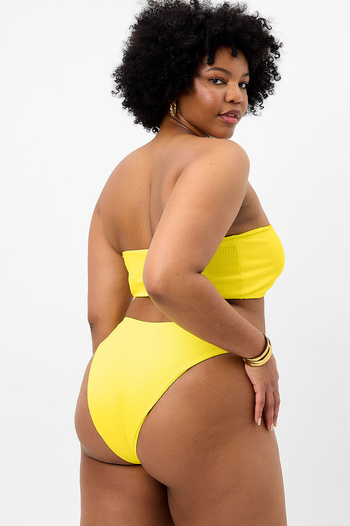 Jean Plissé Bandeau Bikini Top Pina Colada Extended
