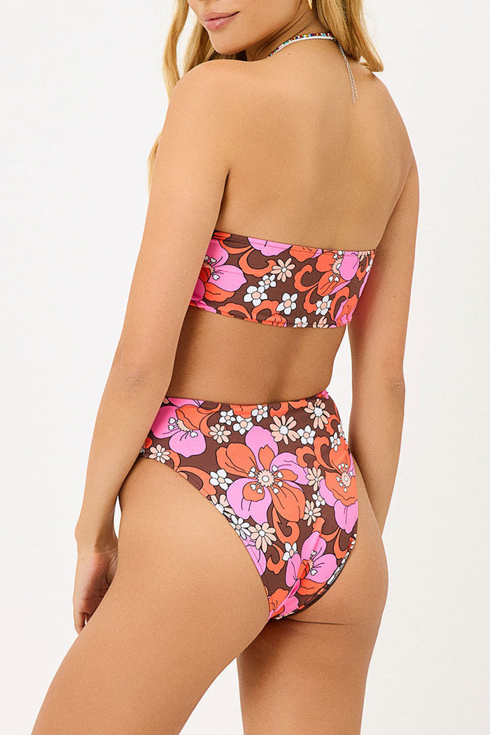Jeanette Strapless Floral Bikini Top Tropics