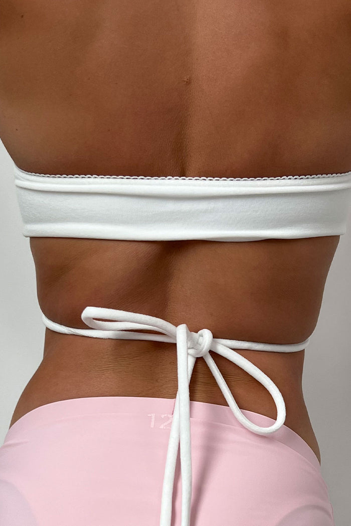 Jeanette Terry Bandeau Bikini Top Snow