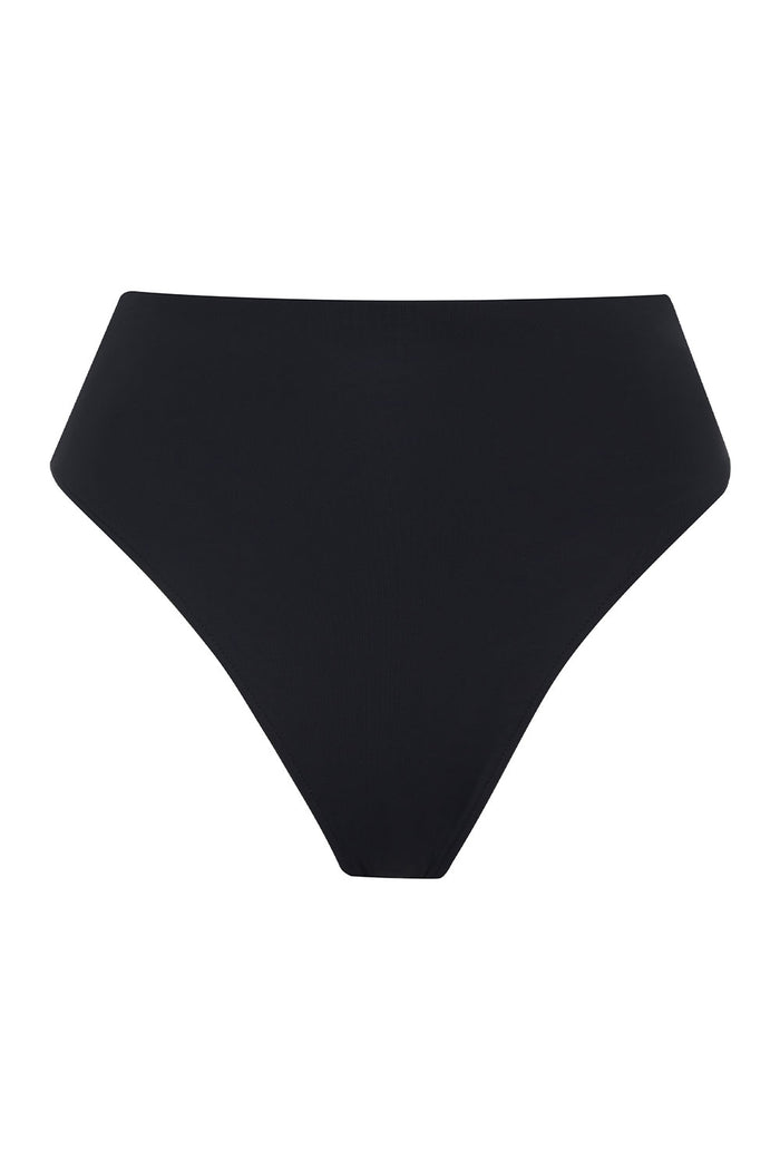 Jenna High Waist Bikini Bottom Black