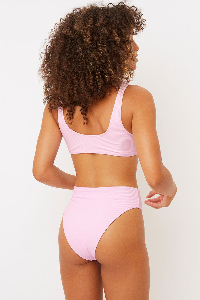 Jenna Love Pink Ribbed High Waist Booty Bottom