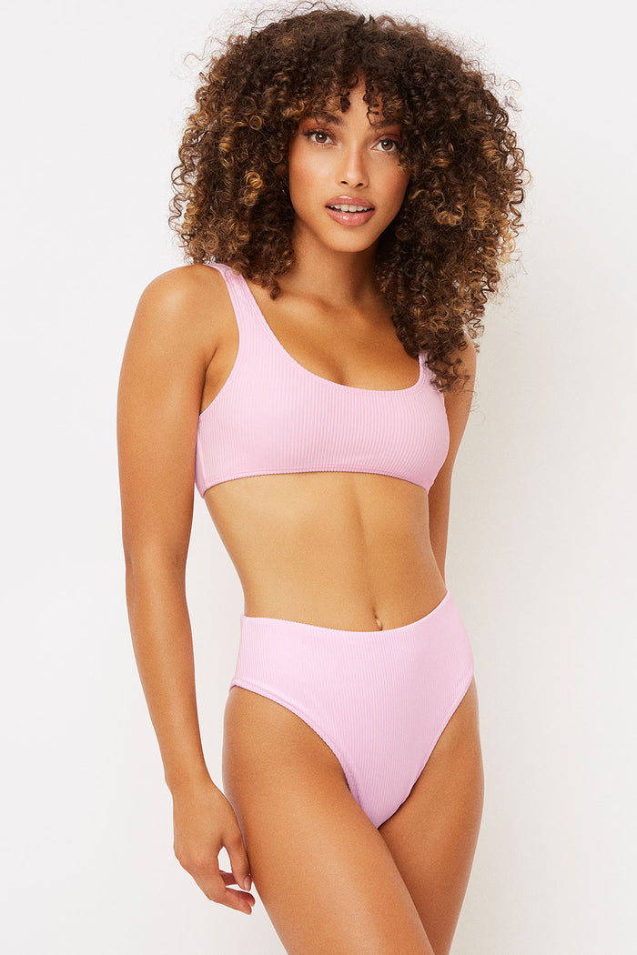 Jenna Love Pink Ribbed High Waist Booty Bottom