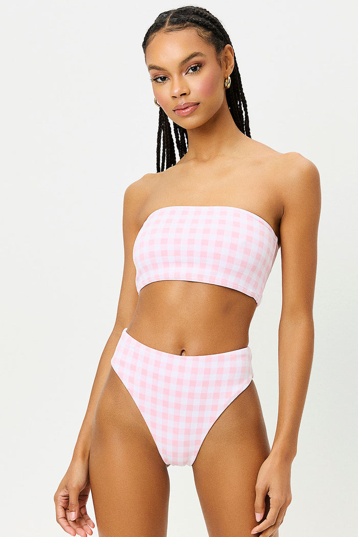 Jenna High Waisted Pink Picnic Bottom